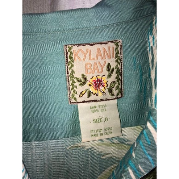 Vintage Silk Hawaiian Shirt & Wrap Skirt Size 6 - Picture 5 of 10